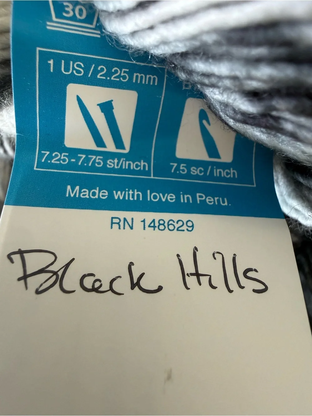 Lorna's Laces Superwash Merino Fingering Yarn - Black, Gray & Cream - 4 skeins